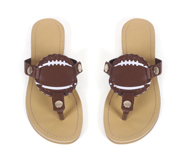 Football Themed Flip Flop Sandals - Customizable Gift for Mom