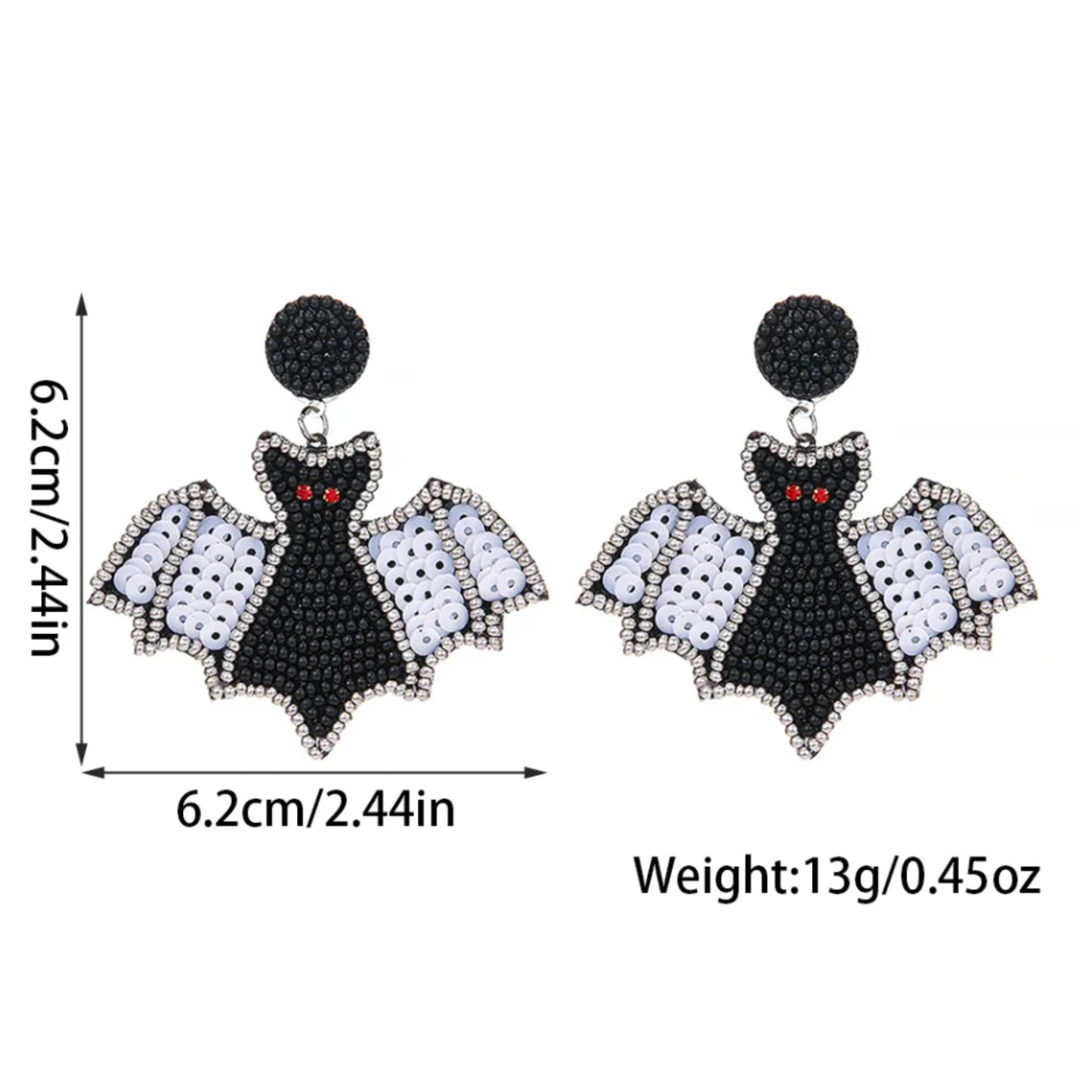 Halloween Theme Seed Bead Dangle Earrings