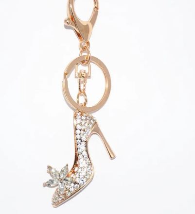 Princess Crystal High Heel Shoe Purse Charm