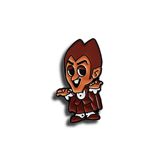 Count Chocula Breakfast cereal cartoon character with brown hair and outfit on a white background