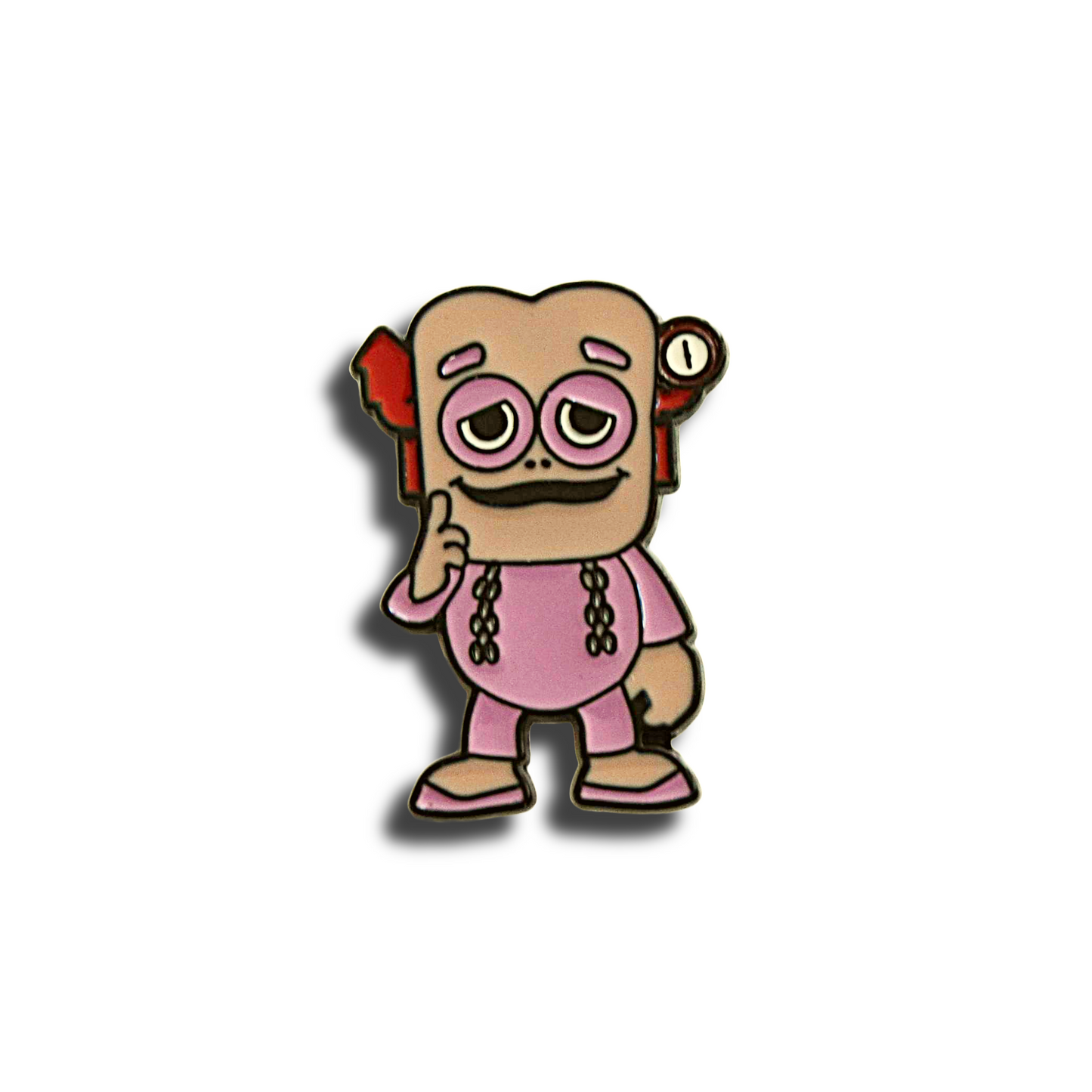 Franken-berry Monster Breakfast Cereal cartoon character with pink outfit on a white background