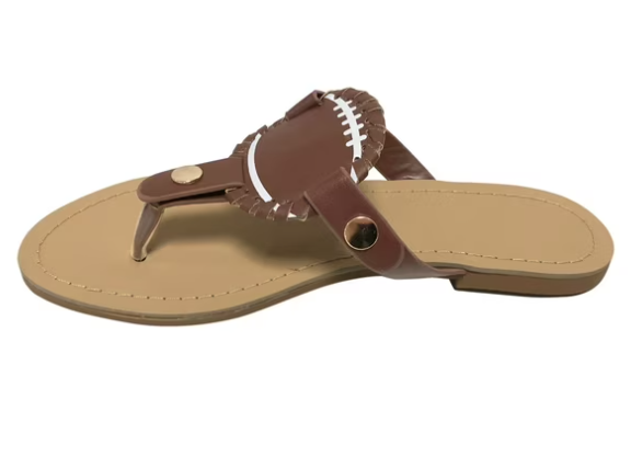 Football Themed Flip Flop Sandals - Customizable Gift for Mom