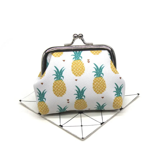 Pineapple Vacation Mode Coin Purse White Yellow
