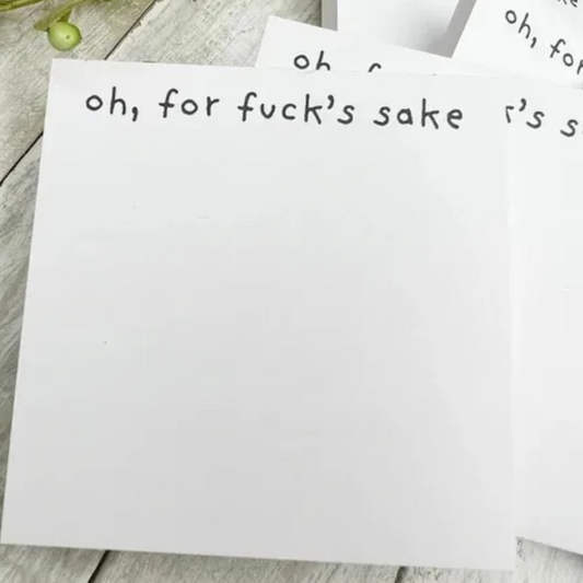 "FOR FU@K'S SAKE" STICKY NOTE PADS SET OF 2
