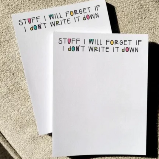 Funny Stationery Notepad For  The Forgetful 😂