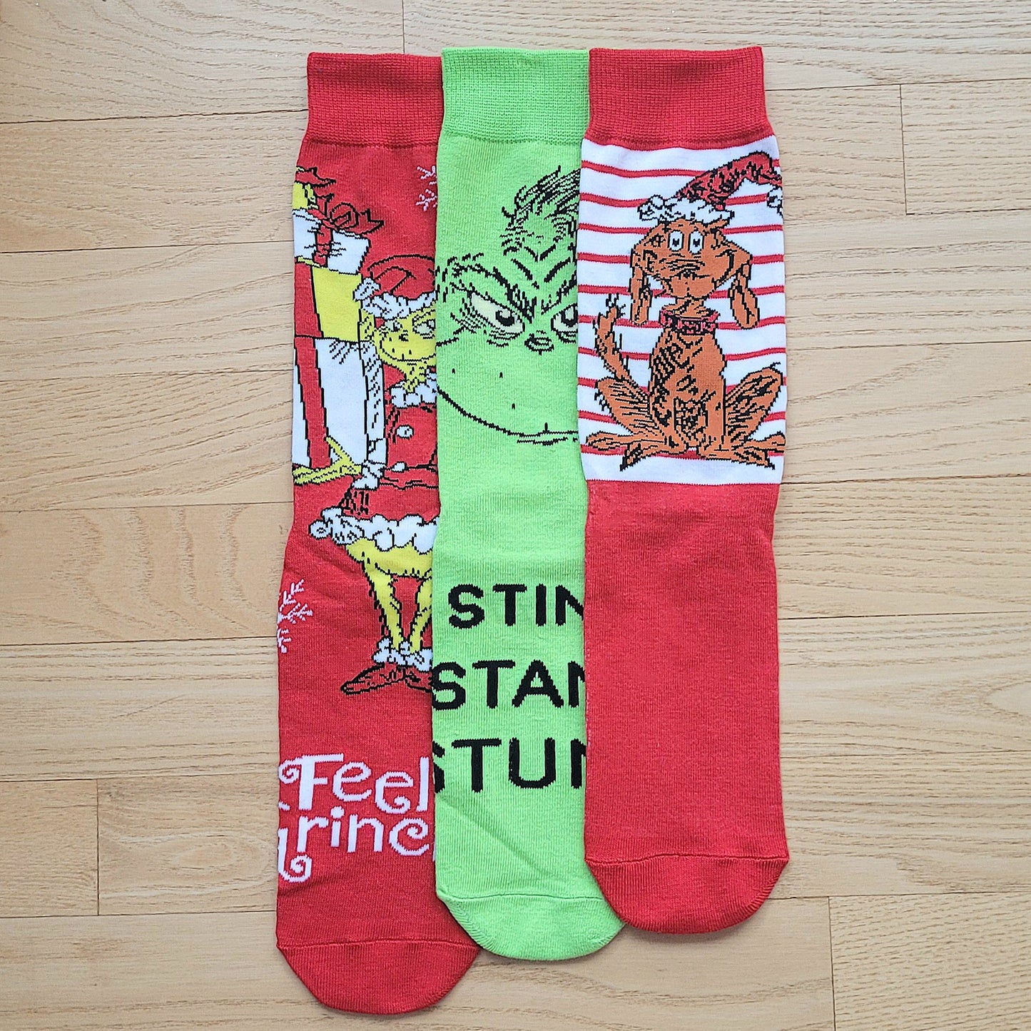 Feelin' Grinchy 3-Pack Christmas Socks