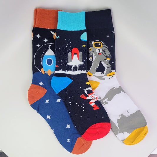 Out of This World Funny Space Theme Sock Gift Set